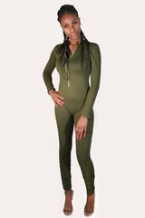 Get'em Girl Jumpsuit - Olive